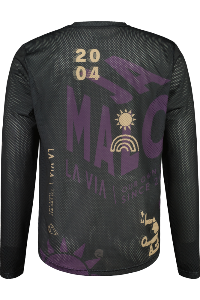 Maloja WeißenbergM. Gravel Shirt, deep black multi, Grösse M