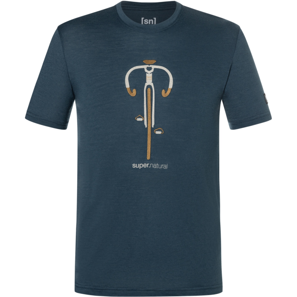 Supernatural M Vintage Bike Tee blueberry/vintage khaki melange/kangaroo M