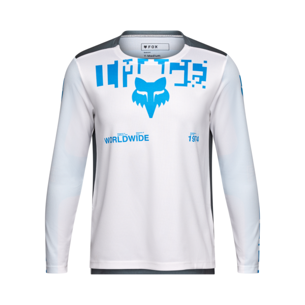 Fox Racing yth ranger ls jersey digi image, white, y