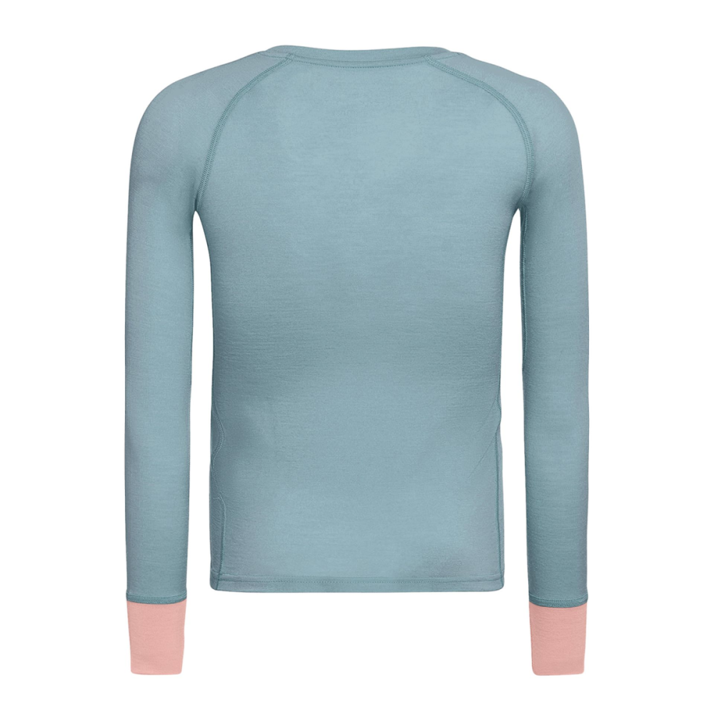 Namuk Uil Merino Longsleeve "Elo", Ice blue / Sunset rose, 116/122