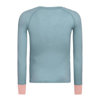 Namuk Uil Merino Longsleeve "Elo", Ice blue / Sunset rose, 116/122